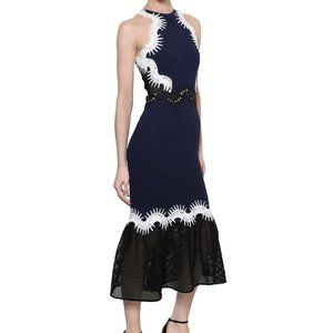 Jonathan Simkhai NavyBlue Embroidered Dress